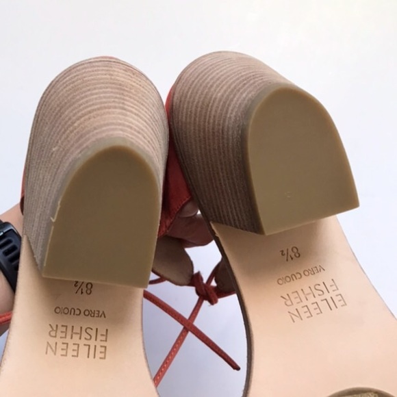 NWT Eileen Fisher Coral Ann Ankle Tie Sandal - Picture 8 of 8